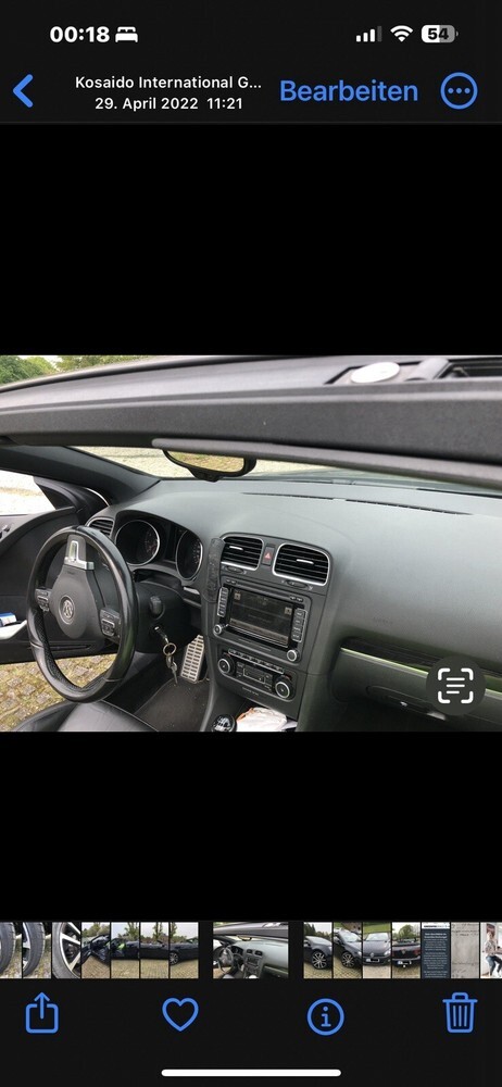 VW Golf VI Cabriolet 153.000 km 8.900 € Wuppertal 42275