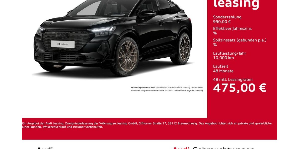 Audi Q4 e-tron 11.228 km 52.211 &euro; Dortmund 44143