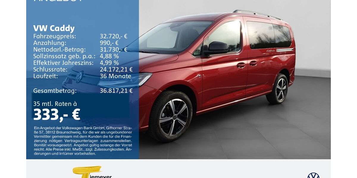 VW Caddy Maxi 25.878 km 30.610 &euro; Bochum 44892