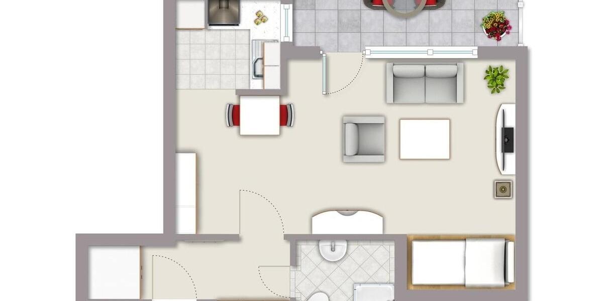 Erdgeschoss Apartement in Bochum-Wiemelhausen mit Küche 1 zimmer