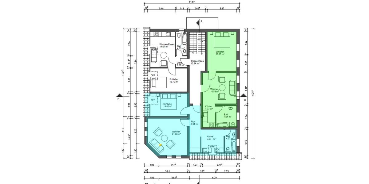 Etagenwohnung Recklinghausen Hillerheide - 2 Zimmer, 47 m&sup2;, 440&euro; | Angebot:24740003