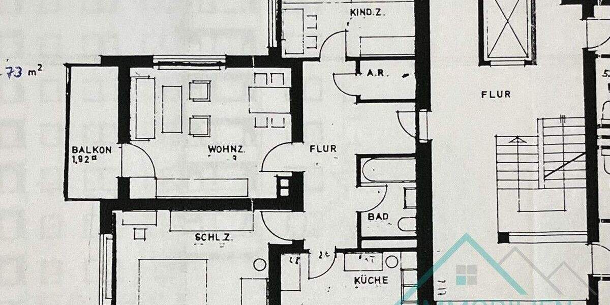 Etagenwohnung Iserlohn Gerlingsen - 3 Zimmer, 78 m&sup2;, 139.000&euro; | Angebot:24722811