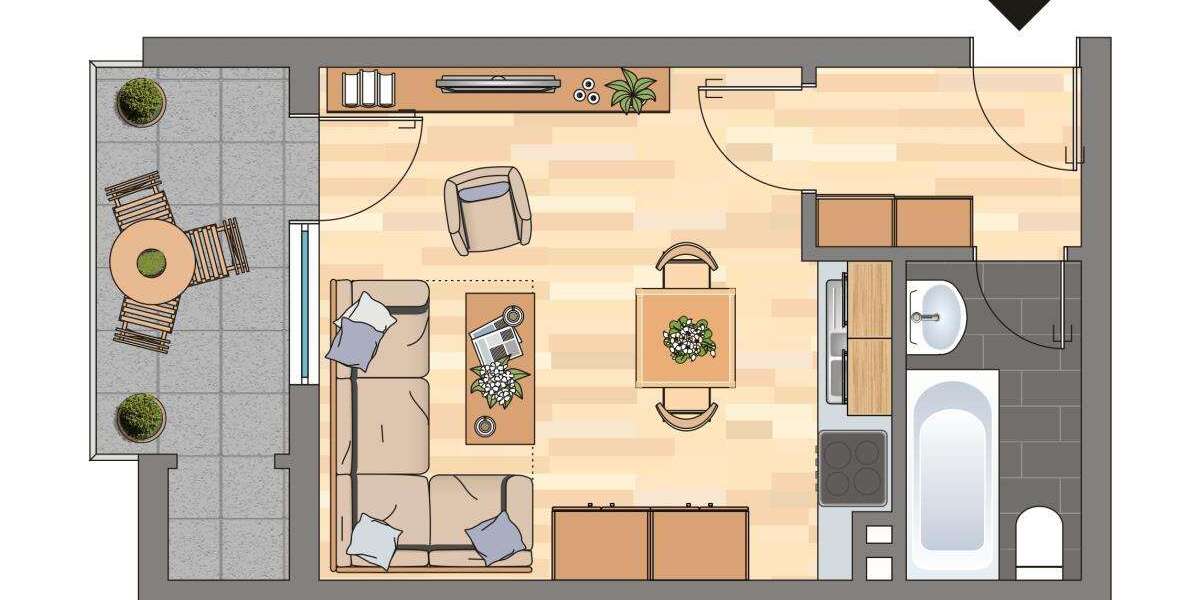 Etagenwohnung Dortmund Brackel - 1 Zimmer, 32 m&sup2;, 321&euro; | Angebot:26919589
