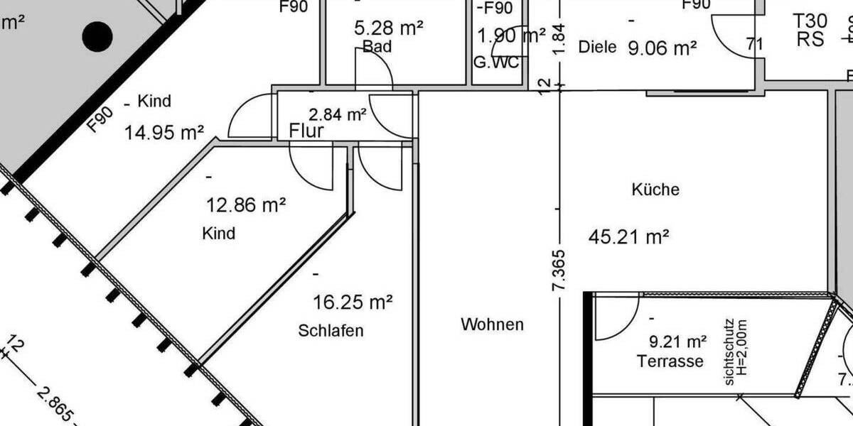 Etagenwohnung Dortmund Mitte - 4 Zimmer, 136 m&sup2;, 1.360&euro; | Angebot:24366668