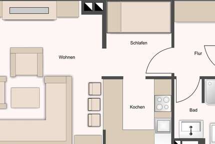 Wohnung Dortmund / Brackel Brackel - 1.5 Zimmer, 40 m&sup2;, 370&euro; | Angebot:27003821