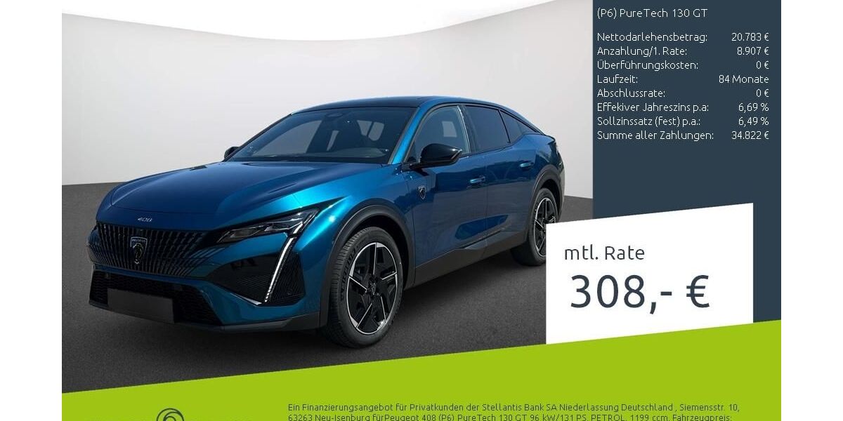 Peugeot 408 1.050 km 30.190 &euro; Dortmund 44263