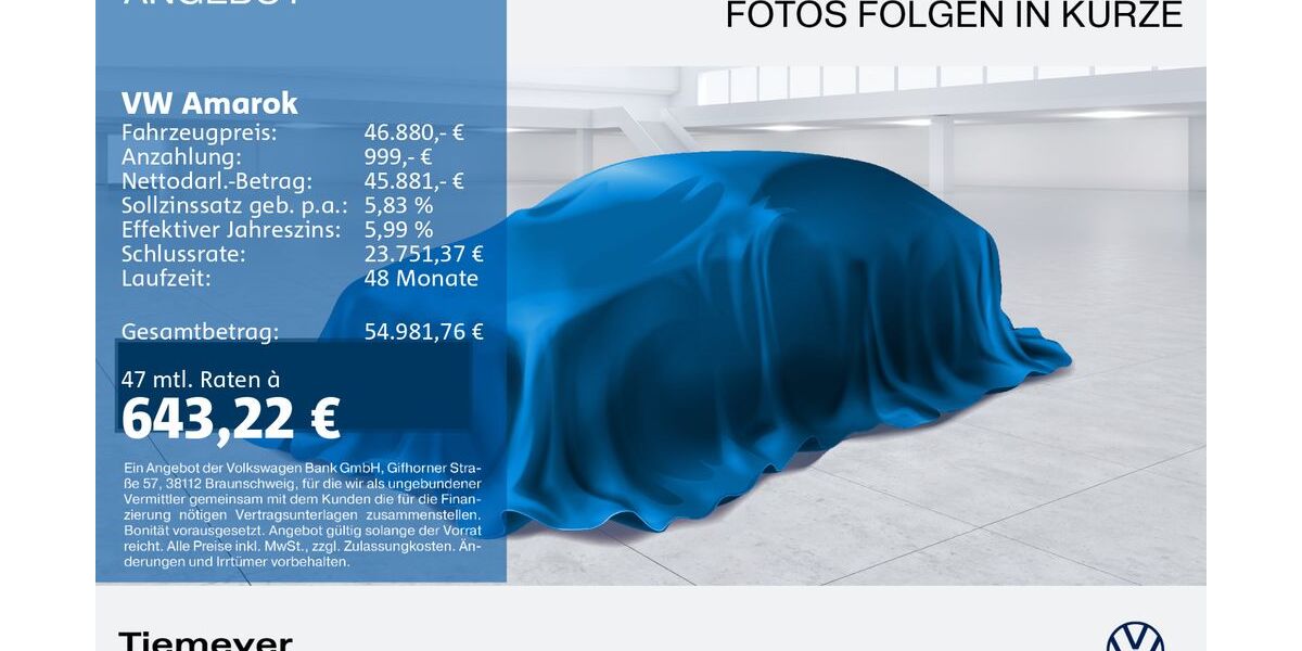 VW Amarok 156.115 km 46.880 &euro; Recklinghausen 45663