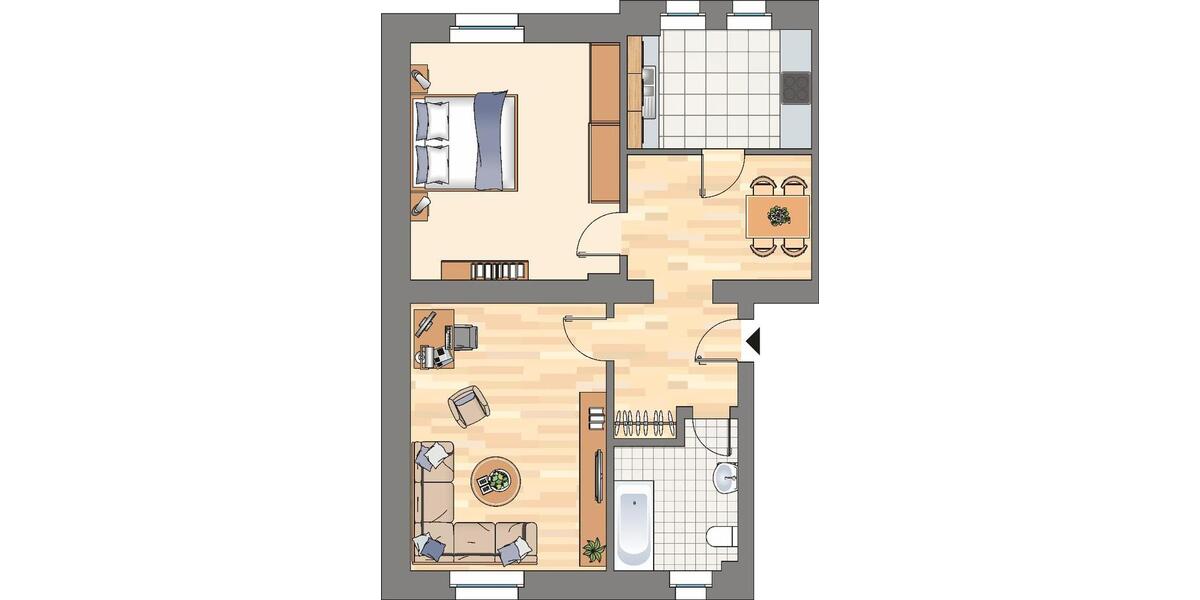 Etagenwohnung Dortmund Bövinghausen - 2 Zimmer, 64 m&sup2;, 475&euro; | Angebot:24474017