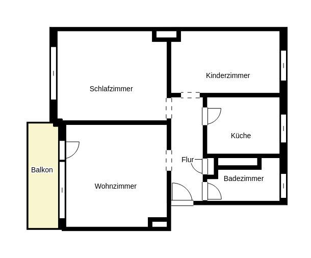 Erdgeschoßwohnung Dortmund Brackel - 3 Zimmer, 60 m&sup2;, 459&euro; | Angebot:25301581