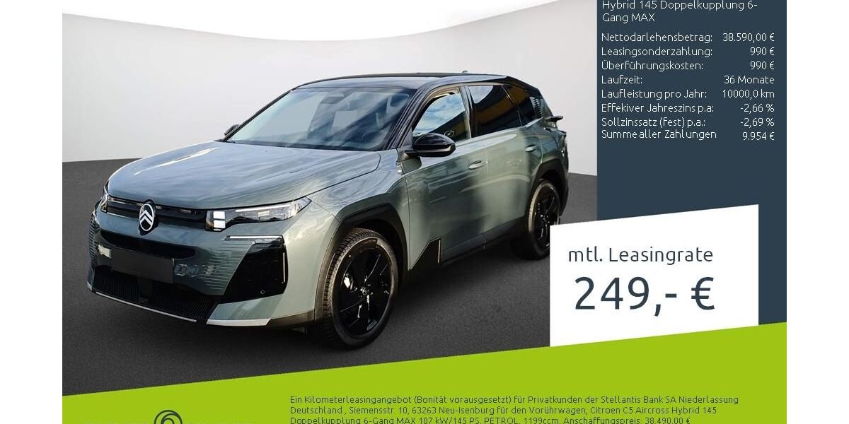 Citroen C5 Aircross 1.500 km 38.590 € Dortmund 44263