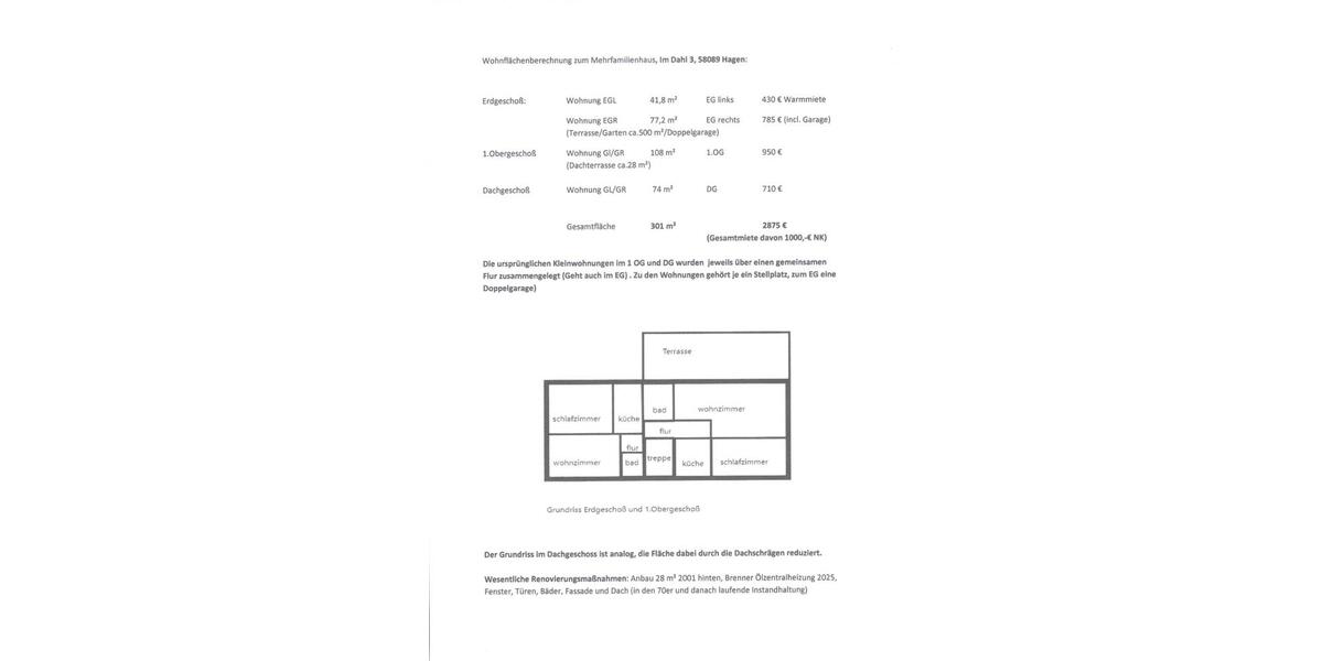 Mehrfamilienhaus, Wohnhaus Hagen Hagen-Nord - 498.000&euro; | Angebot:21187515