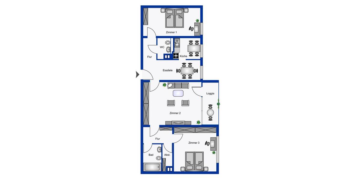 Etagenwohnung Dortmund Hombruch - 3 Zimmer, 79 m&sup2;, 174.000&euro; | Angebot:26931458