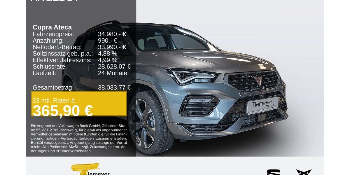Cupra Ateca 9.999 km 34.680 € Gelsenkirchen OT Beckhausen 45899