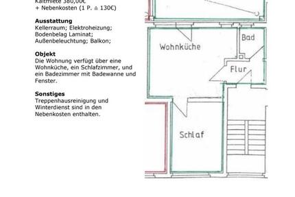 Wohnung Bochum Eppendorf - 2 Zimmer, 46 m&sup2;, 380&euro; | Angebot:24477315