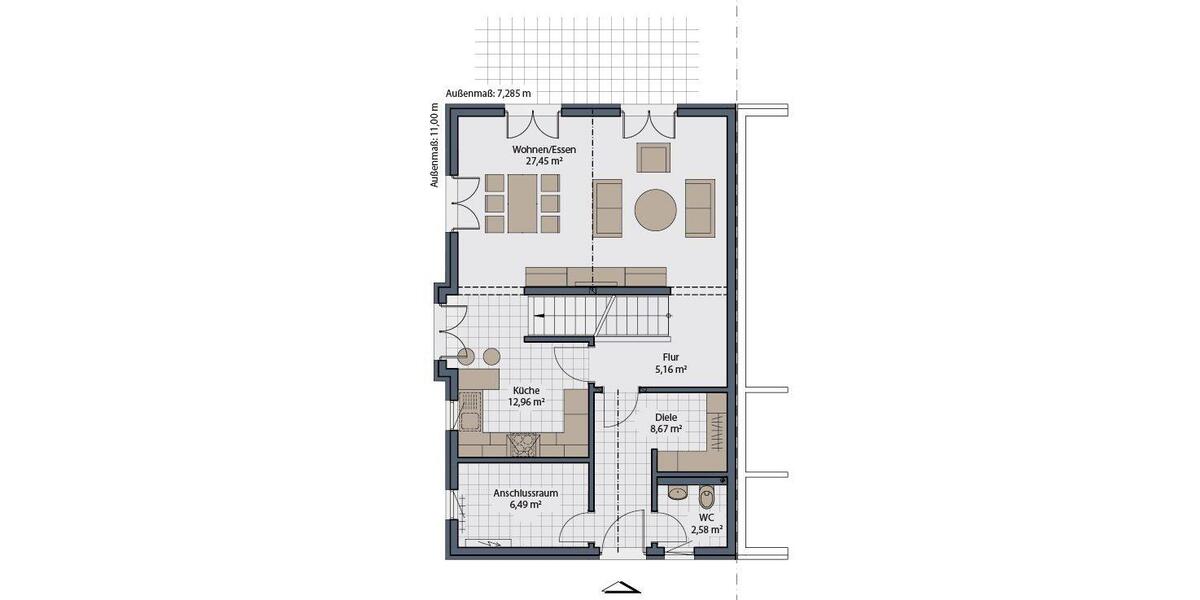 Doppelhaushälfte Dortmund Grevel - 6 Zimmer, 166 m&sup2;, 2.200&euro; | Angebot:26664356