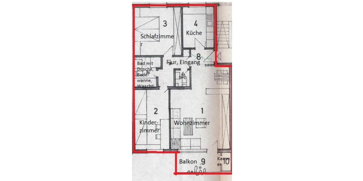 Etagenwohnung Hattingen Niederbonsfeld - 3.5 Zimmer, 80 m&sup2;, 660&euro; | Angebot:24649174