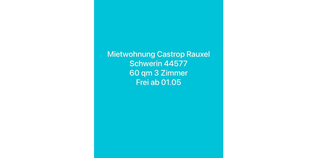Etagenwohnung Castrop-Rauxel Deinighausen - 3 Zimmer, 60 m&sup2;, 520&euro; | Angebot:26126099