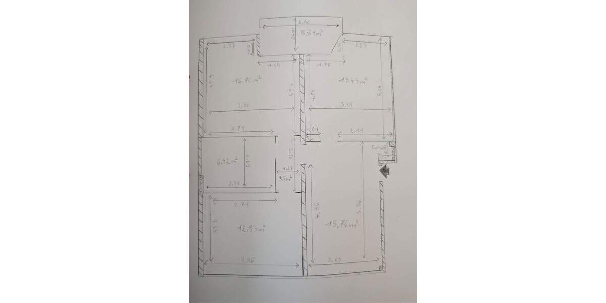 Etagenwohnung Hagen Emst - 3 Zimmer, 75 m&sup2;, 179.000&euro; | Angebot:23917711
