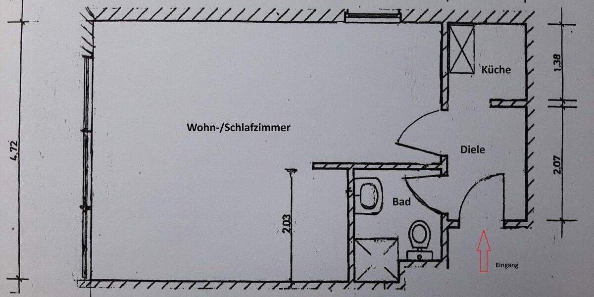 Etagenwohnung Dortmund Brackel - 1 Zimmer, 36 m&sup2;, 400&euro; | Angebot:25168212
