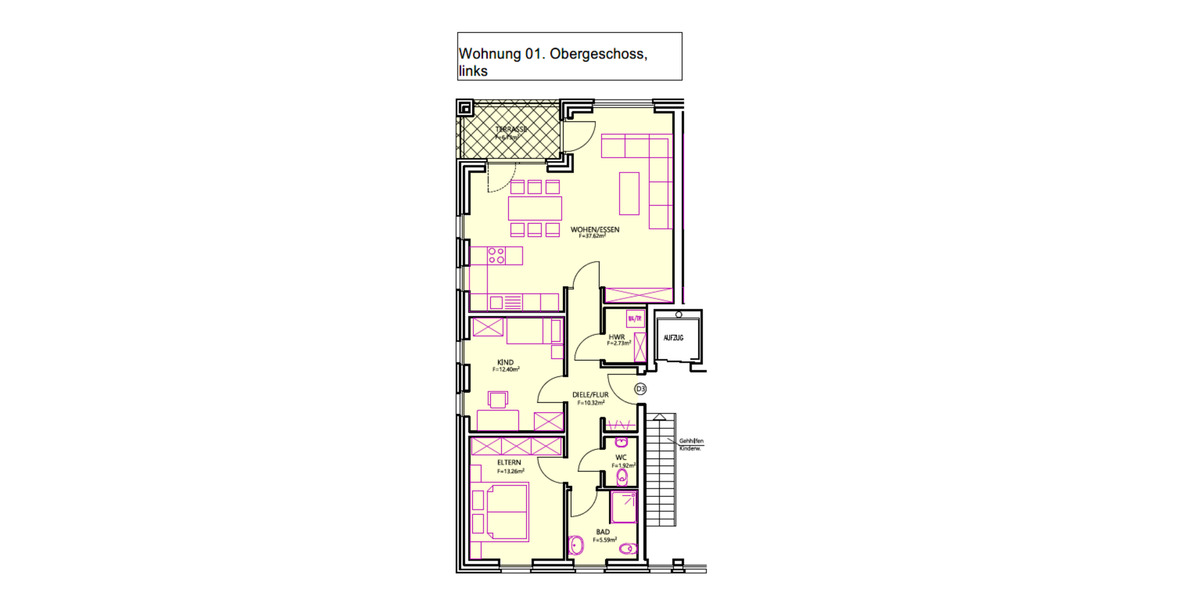 Moderne 3-Zimmer-Wohnung im Obergeschoss in Olfen zu vermieten 3 zimmer