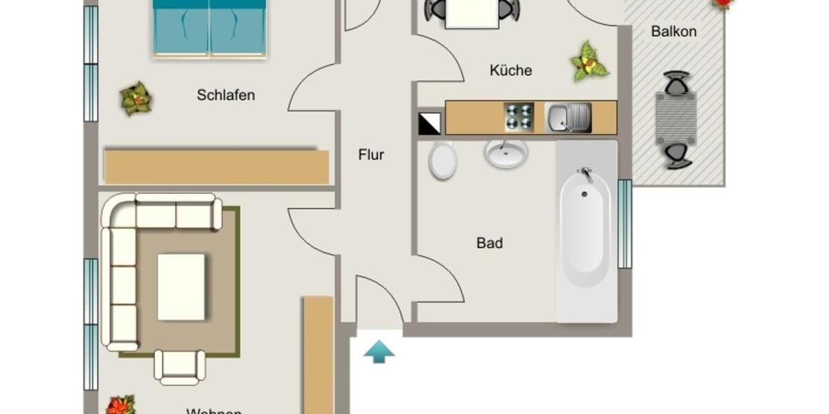 Etagenwohnung Lünen - 2.5 Zimmer, 52 m&sup2;, 446&euro; | Angebot:26227956