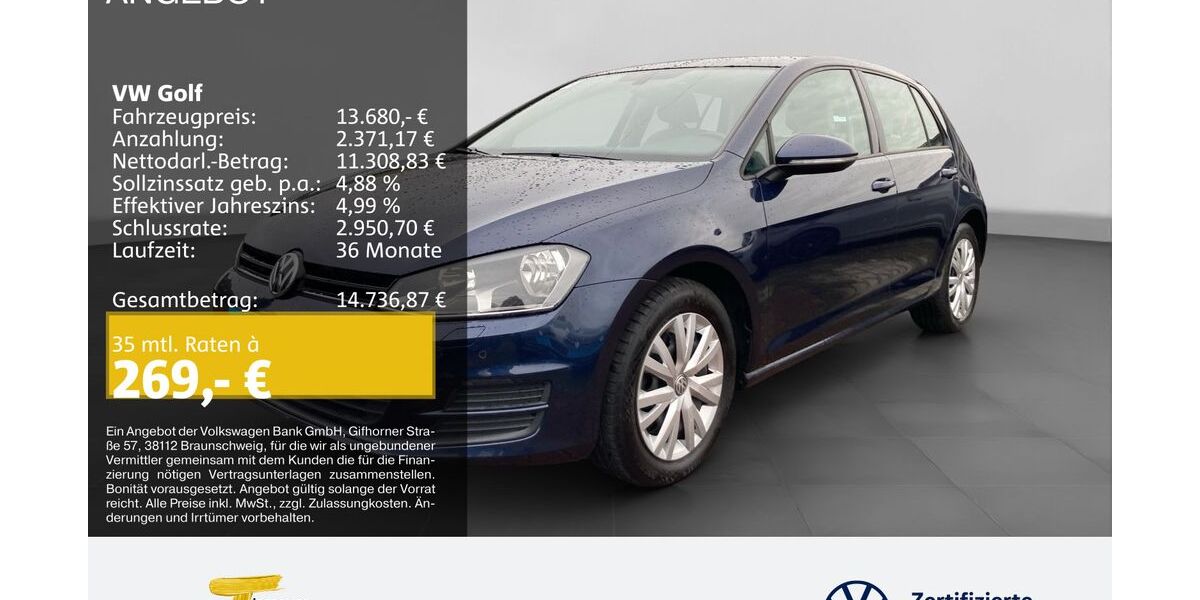 VW Golf 93.885 km 12.860 &euro; Bochum 44892