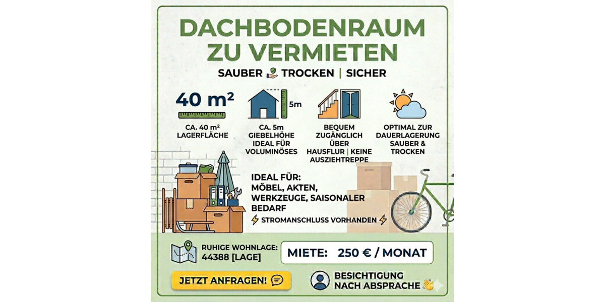 Garagen / Stellplätze Dortmund Bövinghausen - 250&euro; | Angebot:25858132