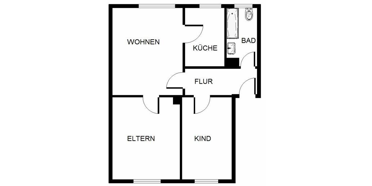 Erdgeschoßwohnung Bochum Bochum-Südwest - 4.5 Zimmer, 60 m&sup2;, 569&euro; | Angebot:25928331