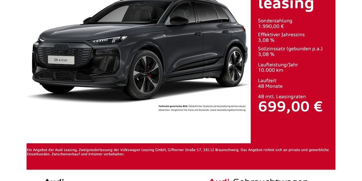 Audi Q6 e-tron 13.135 km 67.488 &euro; Dortmund 44143