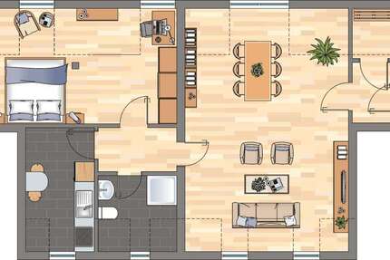Wohnung Herne Wanne - 2 Zimmer, 60 m&sup2;, 459&euro; | Angebot:26492373