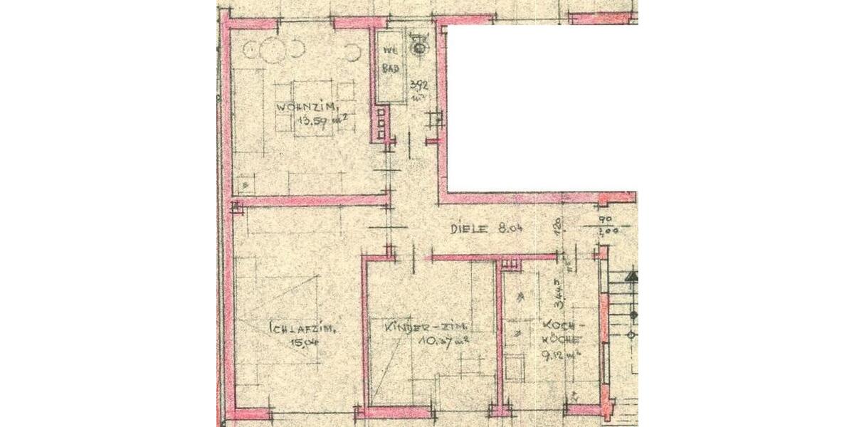Erdgeschoßwohnung Bochum Günnigfeld - 3.5 Zimmer, 60 m&sup2;, 495&euro; | Angebot:25790780