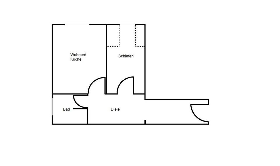 Etagenwohnung Herne Sodingen - 2 Zimmer, 44 m&sup2;, 75.000&euro; | Angebot:24395680