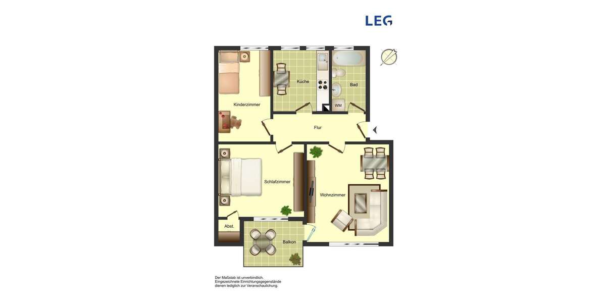 Etagenwohnung Bergkamen - 3.5 Zimmer, 67 m&sup2;, 499&euro; | Angebot:26964549