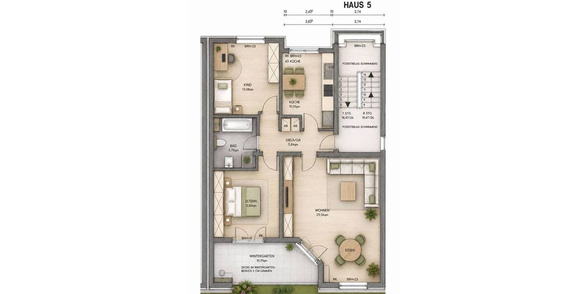 Etagenwohnung Herne Sodingen - 3 Zimmer, 84 m&sup2;, 714&euro; | Angebot:26489140