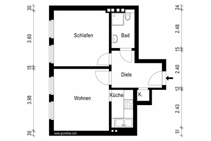 Wohnung zum Mieten in Witten 360 € 39 m²