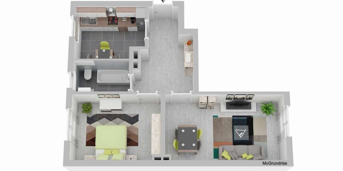 Etagenwohnung Hagen Hagen-Mitte - 2 Zimmer, 55 m&sup2;, 319&euro; | Angebot:24871386