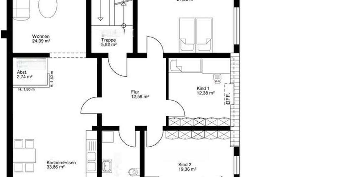 Etagenwohnung Bochum Bochum-Nord - 5.5 Zimmer, 140 m&sup2;, 490.000&euro; | Angebot:24700632