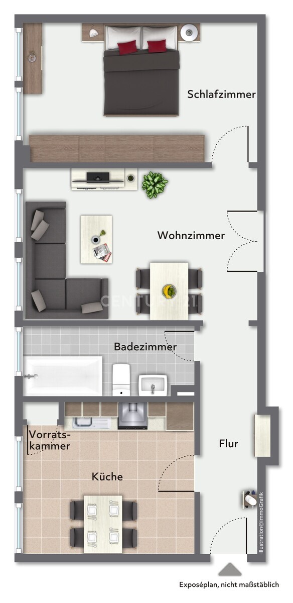 City-Wohnen mit Blick ins Grüne 2 zimmer