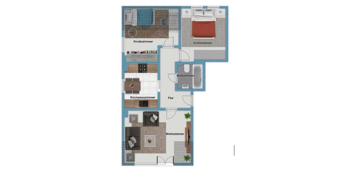 Etagenwohnung Recklinghausen König Ludwig - 4 Zimmer, 88 m&sup2;, 700&euro; | Angebot:24568055