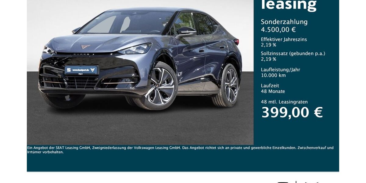 Cupra Tavascan 6.990 km 41.444 € Dortmund 44269