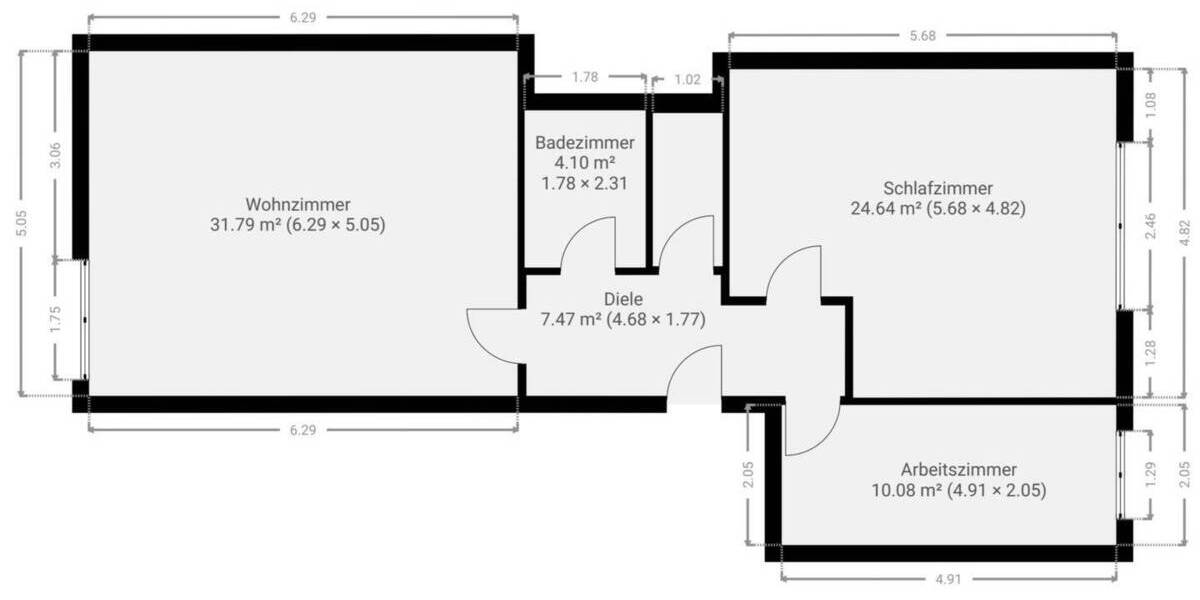 Etagenwohnung Dortmund Mitte - 3 Zimmer, 80 m&sup2;, 820&euro; | Angebot:26814317
