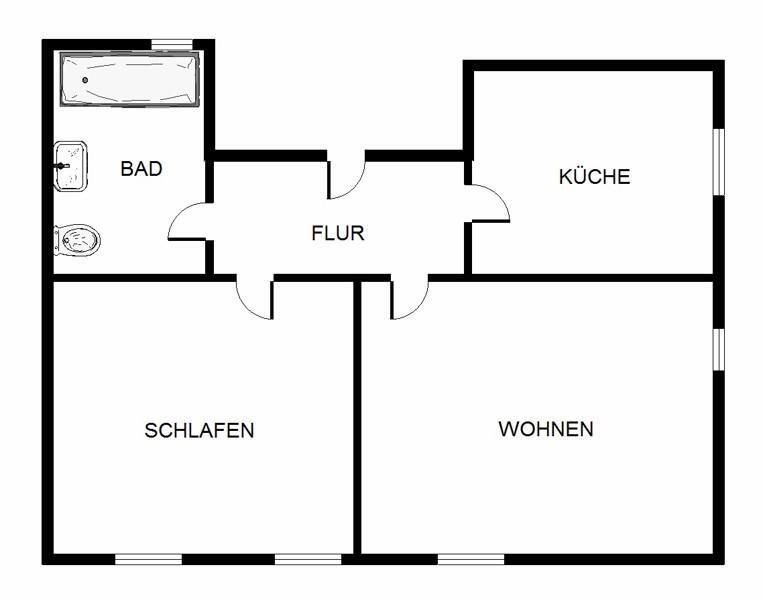 Mit Charme wohnen - günstige 2-Zimmer-Wohnung (WBS) zimmer