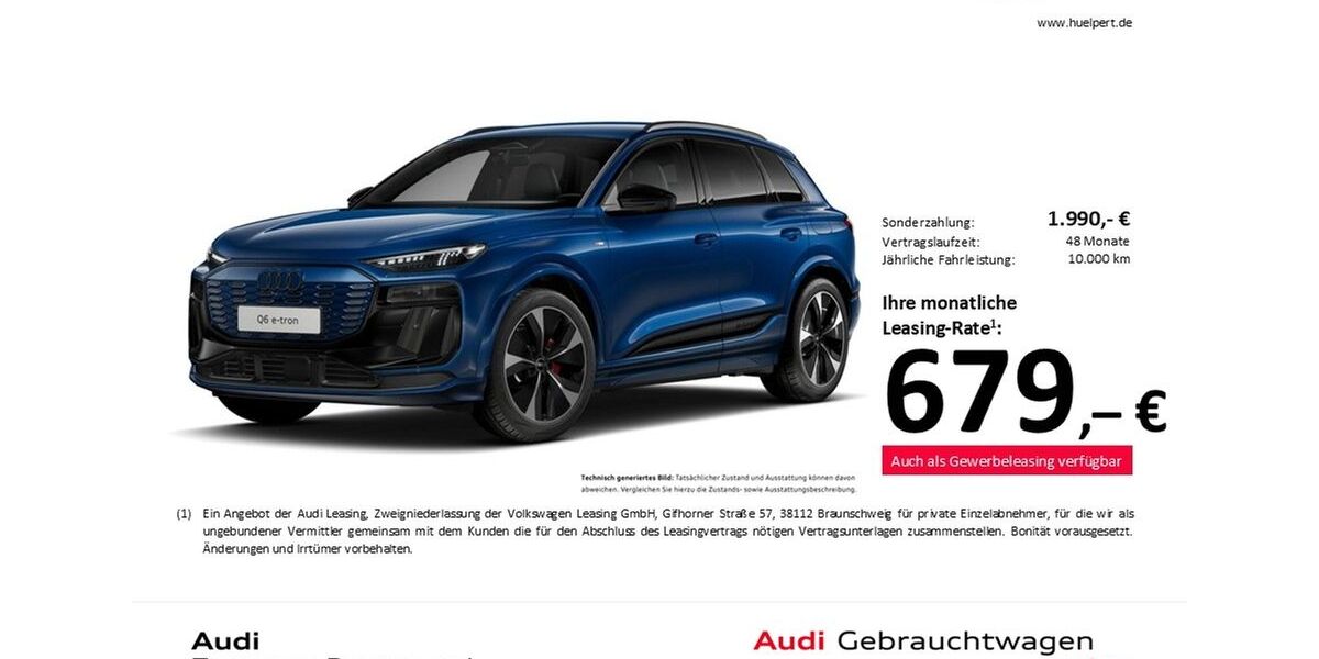 Audi Q6 e-tron 14.719 km 67.488 &euro; Dortmund 44143