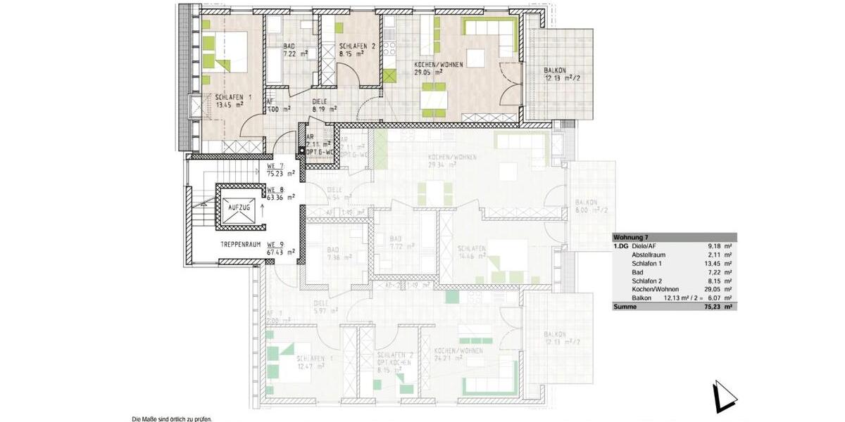 Etagenwohnung Dortmund Brackel - 3.5 Zimmer, 75 m&sup2;, 289.000&euro; | Angebot:26047056