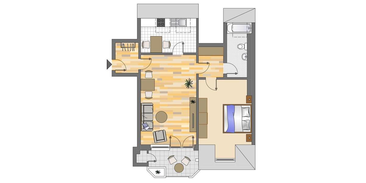 Dachgeschoßwohnung Dortmund Innenstadt Nord - 2 Zimmer, 65 m&sup2;, 361&euro; | Angebot:23871808