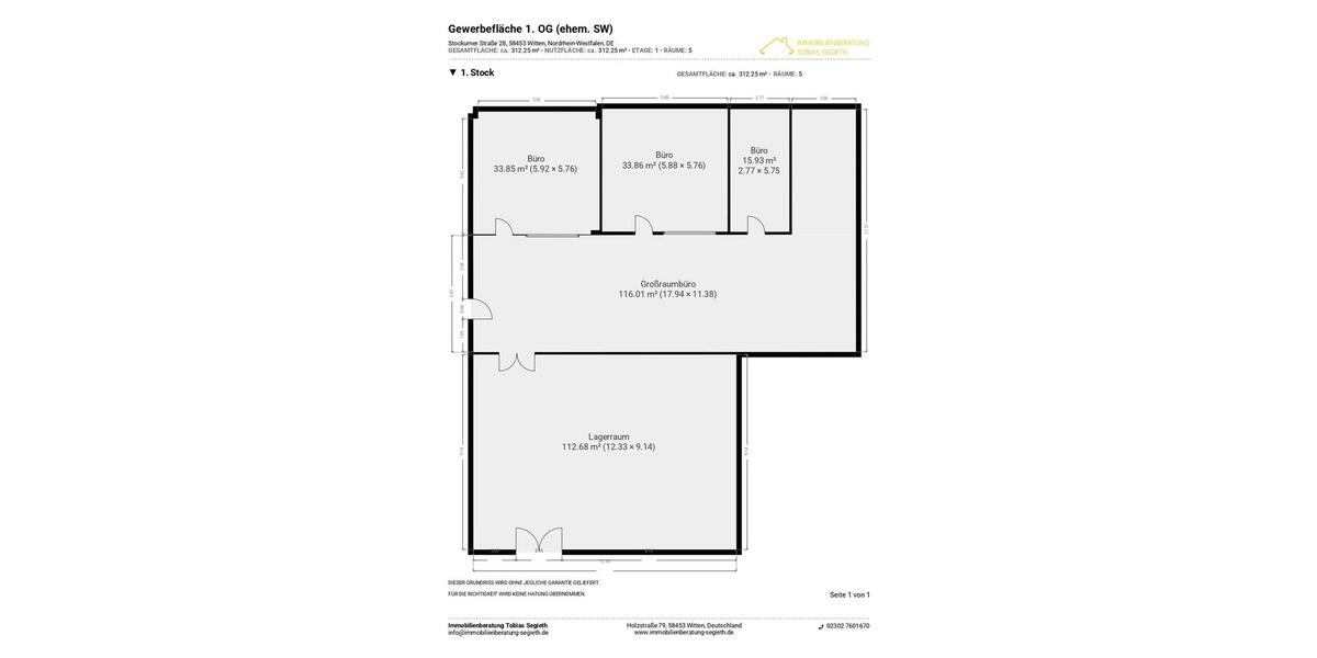 Gewerbeobjekt Witten Annen - 2.040&euro; | Angebot:24984224