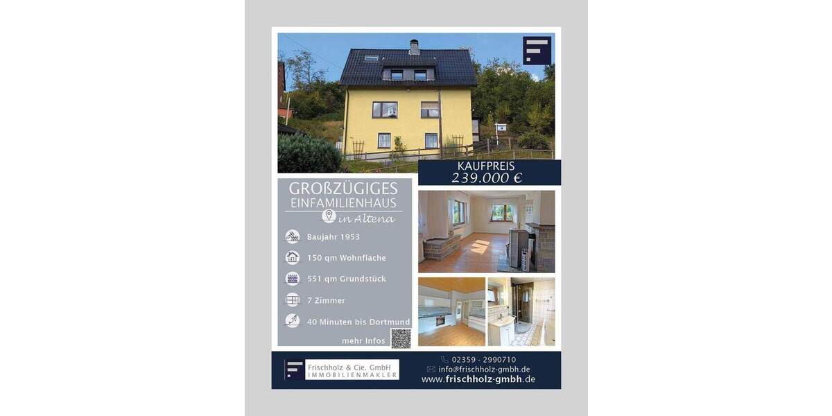 Einfamilienhaus Altena / Evingsen Evingsen - 7 Zimmer, 149 m&sup2;, 239.000&euro; | Angebot:24532424