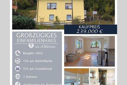 Haus Altena / Evingsen Evingsen - 7 Zimmer, 149 m&sup2;, 239.000&euro; | Angebot:24532424