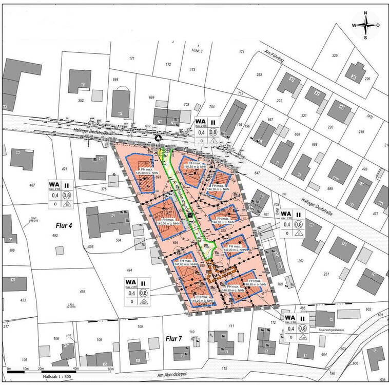 Baugebiet zwischen Halinger Dorfstraße und Am Abendsiepen Verkauf von 4 Baugrundstücken