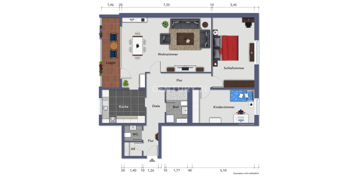 Design trifft Komfort – stilvoll modernisierte Wohnung mit Balkon - Etagenwohnung Letmathe Letmathe | Angebot:23598827